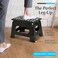 Handy Laundry Folding Lightweight Step Stool Sturdy Enough to Support Adults Opens Easy with One Flip Great for Kitchen Bathroom or Bedroom Black 2Pack