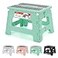 ACSTEP 9 Inch Folding Step Stool 300 LB Capacity Non Slip Foot Stool with Handle Plastic Foldable Step Stools for Kids Stepping Stool for Bathroom Black Small Step Stool 1 PC Teal