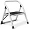 Soladder SOLADDER 1Step Ladder Folding Step Stool with AntiSlip Sturdy and Wide Pedal Stepladder MultiUse for Home and Kitchen Space Saving White