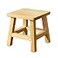 XDSTOOL Solid Wood Step Stool 10 inch for Adult Kids Small Short Stool Shoe Changing Natural Square