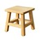 XDSTOOL Solid Wood Step Stool 10 inch for Adult Kids Small Short Stool Shoe Changing Natural Square