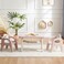 GITAWUSA Kids Table and 2 Chairs Set Large Builtin Storage Montessori Toddlers Table and Chairs Set Kids Activity Table for Drawing Dining Playing CPSC ASTM Approved Pink