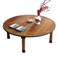 WIKLMOTH Folding Round JapaneseStyle Tea Coffee Table Low Table Foldable Dining Table Study Table Small Desk for Tatami Sitting On The Floor Bedroom Bay Window Tea Room Space Save70 30cm