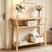 Nnewvante Bamboo Console Table 386 Entryway Table with Storage Display Table Narrow Sofa Table for Entryway Living Room Foyer