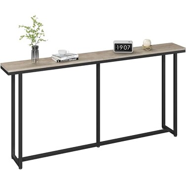 Yaheetech Narrow Console Table with Sturdy Metal Frame 63 Inch Extra Long Entryway Sofa Table for Behind Couch Hallway Living Room Gray