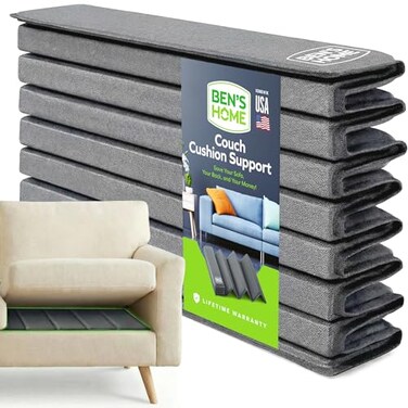 BEN'SHOME BENSHOME Sectional Cushion Support Set for LShape Sofas Stop Sinking Into Your Couch 05 Thick Solid Wood 400 LBS Each Fits 67 45 x 197 AntiSlip Lifetime Replacement