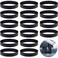 Outus 8 Pcs Sectional Couch Connectors Small Sofa Couch Straps Rubber Bands for Sliding Sofa Black