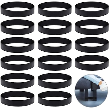 Outus 8 Pcs Sectional Couch Connectors Small Sofa Couch Straps Rubber Bands for Sliding Sofa Black