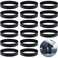 Outus 8 Pcs Sectional Couch Connectors Small Sofa Couch Straps Rubber Bands for Sliding Sofa Black