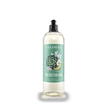 Caldrea Dish Soap Biodegradable Dishwashing Liquid made with Soap Bark and Aloe Vera Pear Blossom Agave Scent 16 oz
