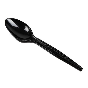 Mind Reader Spoon Refill for CUTDISPBKBLK Plastic Utensils Restaurant Breakroom 100 pcs Black