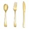 N9R 160pcs Gold Plastic Silverware Gold Plastic Utensils Set Tableware Flatware Kit 80 Forks 40 Spoons 40 Knives Disposable Cutlery Set for Party Wedding Birthday