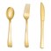 N9R 160pcs Gold Plastic Silverware Gold Plastic Utensils Set Tableware Flatware Kit 80 Forks 40 Spoons 40 Knives Disposable Cutlery Set for Party Wedding Birthday