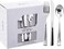 WDF 180 Pieces Silver Plastic Silverware Silver Plastic Cutlery Fancy Plastic Silverware Heavy Duty 60 Forks 60 Knives 60 Spoons Disposable Plastic Utensils Perfect for Party Wedding