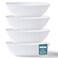 Posh Setting White Plastic Serving Bowls Oval 72 Ounce 4 Pack