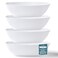 Posh Setting White Plastic Serving Bowls Oval 72 Ounce 4 Pack
