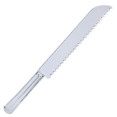Party Dimensions 2 Count Plastic Serrated Cake Knife Set Clear