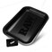 RAW Matte Black Murderd Cigarette Rolling Tray Size Small Elegant and Sleek Black on Black Finish with Smooth Rounded Edges