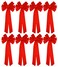 Regent Red Velvet Bow 8 Pack 26 Long 10 Wide 10 Loop HolidayChristmas Bow