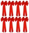 Regent Red Velvet Bow 8 Pack 26 Long 10 Wide 10 Loop HolidayChristmas Bow