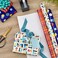 Hallmark Birthday Wrapping Paper Bundle with Cut Lines on Reverse 3Pack 55 sq ft ttl Bright and Holographic Prints and Patterns in Red Blue Yellow White and More