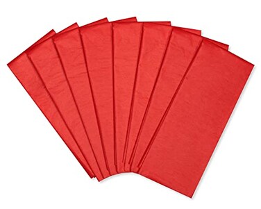 American Greetings 125 Sheets 20 in x 20 in Cherry Red Tissue Paper Bulk for All Occasions
