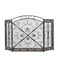 Deco 79 Metal Scroll Fireplace Screen Foldable Arched 3 Panel with Fleur De Lis Accents 52 x 1 x 31 Black