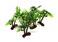 THE UM24 Mini Plastic Artificial Palms Trees 6PC