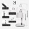 Malbella Essentials Dimmable Glass Candle Warmer Lamp with Timer Adjustable Height Candle Lamp Warmer with Timer 8H4H2H Wax Melter Ideal Gift fits Various Size Scented Candles 02 Bulb Silver Chrome