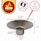 Ner Mitzvah Reusable Metal Candlestick Liners and Drip Guards Medium Nickel Plated Candle Holder Protector Bobeches Silver 2 Pack