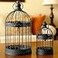Vela Lanterns Decorative Bird Cage Candle Holders Large Small Black