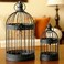Vela Lanterns Decorative Bird Cage Candle Holders Large Small Black