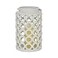 Deco 79 Ceramic Circles Decorative Candle Lantern with Cut Out Design 7 x 8 x 11 White
