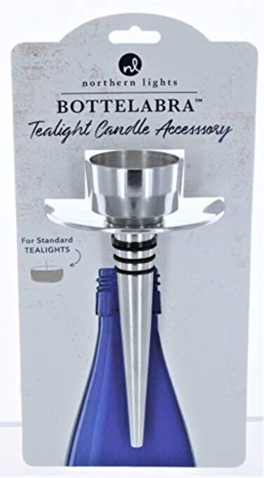 Northern Lights Candles Bottelabra Tealight Holder Pewter