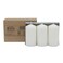 Stonebriar 3 Pack Tall 3 x 6 Inch 65 Hour Long Burning Unscented White Wax Pillar Candles