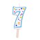 PME Blue Number 7 Candle