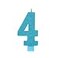 Amscan Glitter Caribbean Blue Number 4 Candle 5 14 1 Pc