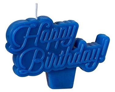 Papyrus Happy Birthday Candle Blue 1Count