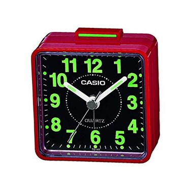 Casio TQ140 Travel Alarm Clock Red