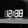 mooas 3D Pure Mini White LED Clock MultiFunction LED Clock Calendar Alarm Temperature 85 White Table Alarm Clock