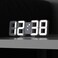 mooas 3D Pure Mini White LED Clock MultiFunction LED Clock Calendar Alarm Temperature 85 White Table Alarm Clock