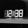 mooas 3D Pure Mini White LED Clock MultiFunction LED Clock Calendar Alarm Temperature 85 White Table Alarm Clock