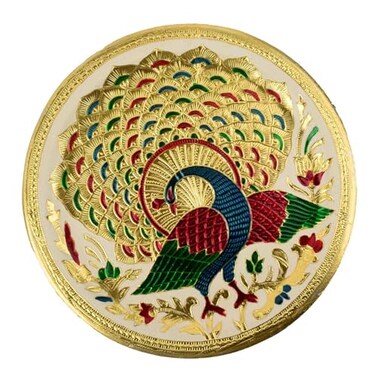 Craftsman Karwa Chauth Pooja Thali Peacock Design