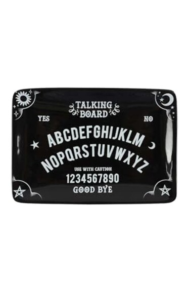 Pacific Giftware Ouija Talking Board Rectangular Black Ceramic Trinket Catch All Dish