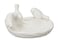 Creative Co-Op Creative CoOp Ceramic Leaf Dish with Birds