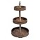 Creative Co-Op Decorative Wood Tin 3 Tier Tray
