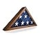 HBCY Creations Flag Display Case for 5 x 95 American Veteran Burial Solid Wood Rustic Brown Frame with Glass Front Wall Mount or Standing Display Box