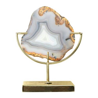 Creative Co-Op Creative CoOp Main Mesa Natural Brown Agate on Stand