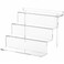 NIUBEE Acrylic Riser Display Shelf Clear Display Stand for Amiibo Funko POP Figures4 Tier Cupcakes Stand Perfume Organizer and Storage 9 Inch Small