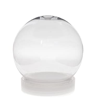 Creative Hobbies 4 Inch 100mm DIY Snow Globe Water Globe Clear Plastic with Screw Off Cap Perfect for DIY Crafts and Customization
